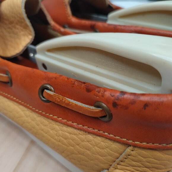 Vintage Dooney & Bourke Yellow Leather Loafer Slip On Boat Shoes Women US 11 M - Picture 7 of 14